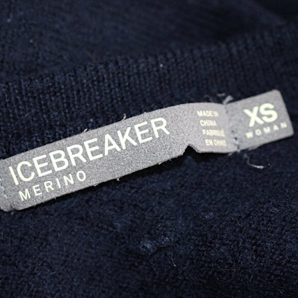 Icebreaker - Shearer Mid-Weight Merino Wool Crew Neck Sweatshirt, , Navy XS - Picture 3 of 9